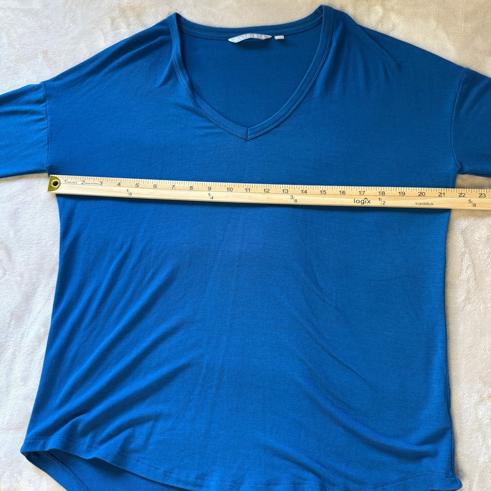 Athleta Blue‎ cloudlight cowl relaxed long sleeve top Women's Size S - Picture 4 of 7